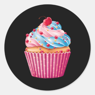 Süßigkeiten K Cupcake Sprinkles Muster Dessert Ess Runder Aufkleber