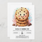 Süßigkeiten Kinder Moderne Kekse Geburtstag Einladung (Vorne/Hinten)