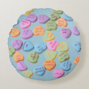 Süßigkeiten-Kissen zum Valentinstag Rundes Kissen