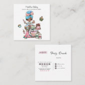 Süßigkeiten Konditorei Gebäck  Gebäck Quadratische Visitenkarte (Vorne/Hinten)