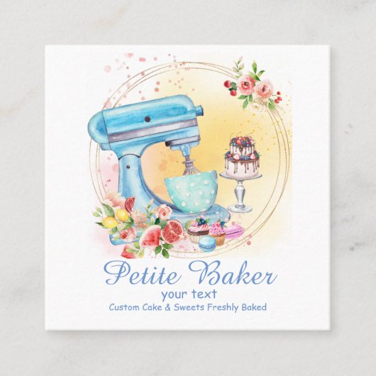 Süßigkeiten Konditorei Gebäck Gebäck Quadratische Visitenkarte (Vorderseite)