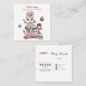 Süßigkeiten Konditorei Gebäck Gebäck Quadratische Visitenkarte (Vorne/Hinten)