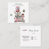 Süßigkeiten Konditorei Gebäck  Gebäck Quadratische Visitenkarte (Vorne/Hinten)