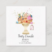 Süßigkeiten Konditorei Gebäck Quadratische Visitenkarte (Vorderseite)