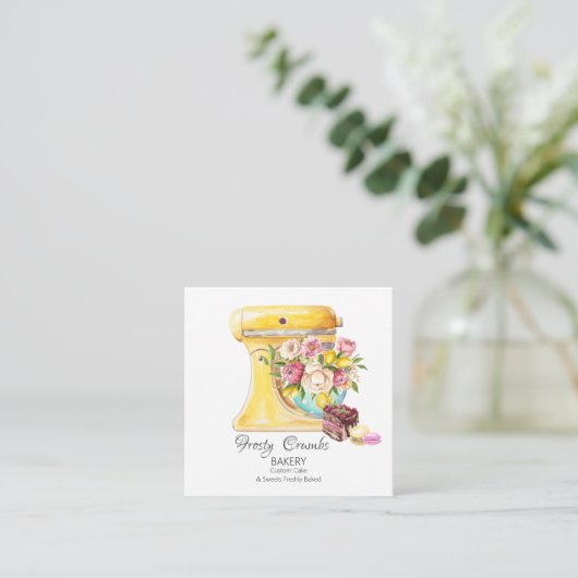 Süßigkeiten Konditorgebäck Quadratische Visitenkarte (Stehend Vorderseite)