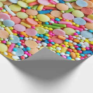 Süßigkeiten Konfetti Streusel Pastell Regenbogen P Geschenkpapier