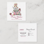 Süßigkeiten Kuchen Squash Quadratische Visitenkarte (Vorne/Hinten)