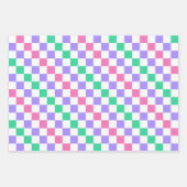 Süßigkeiten-Laden-Diagonal-Karo-Muster Geschenkpapier Set (Vorderseite 2)