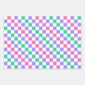 Süßigkeiten-Laden-Diagonal-Karo-Muster Geschenkpapier Set (Vorderseite)