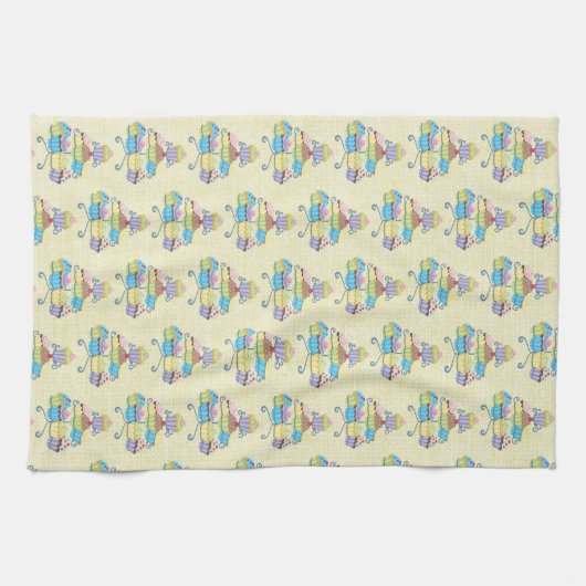 Süßigkeiten & Leckereien Bäckerei - Personalisiert Geschirrtuch (Horizontal)