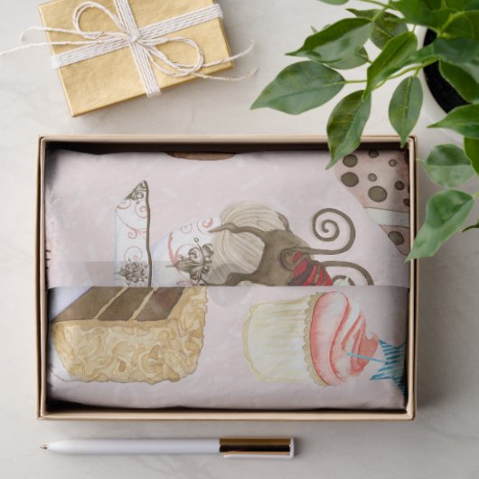 Süßigkeiten Leckereien Cupcakes Schokolade auf Kuc Seidenpapier (Geschenk)