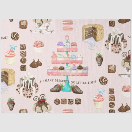 Süßigkeiten Leckereien Cupcakes Schokolade auf Kuc Seidenpapier (Vorderseite)