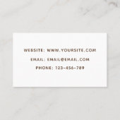 Süßigkeiten Leckereien Kawaii Kaffee Keks Bäckerei Visitenkarte (Rückseite)