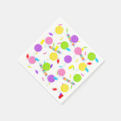 Süßigkeiten Leckereien und Lollipops Papier Napkin Serviette (Ecke)