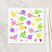 Süßigkeiten Leckereien und Lollipops Papier Napkin Serviette