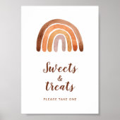 Süßigkeiten & Leckereien Wasserfarben Rainbow Kind Poster (Vorne)