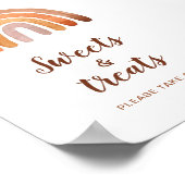 Süßigkeiten & Leckereien Wasserfarben Rainbow Kind Poster (Ecke)