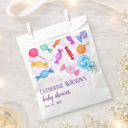 Süßigkeiten Lollipops Candy Land Baby Dusche Geschenktütchen (Ausgeschnitten)