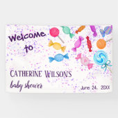 Süßigkeiten Lollipops Mutter zur Kinderdusche Banner (Horizontal)