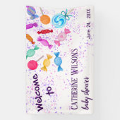 Süßigkeiten Lollipops Mutter zur Kinderdusche Banner (Vertikal)