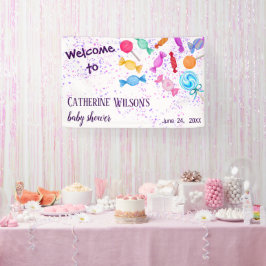 Süßigkeiten Lollipops Mutter zur Kinderdusche Banner