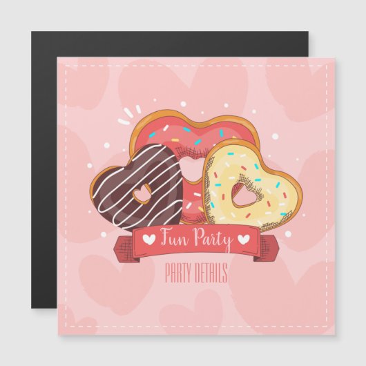 Süßigkeiten Magneteinladung (Vorne/Hinten)