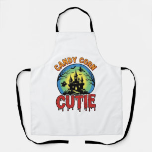 Süßigkeiten-Mais-Schatz Vintage-Halloween-Burg-Des Schürze