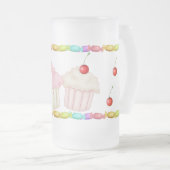 Süßigkeiten Mattglas Bierglas (VorderseiteRechts)