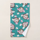 Süßigkeiten mit heißer Schokoladenküche und Scroll Badhandtuch Set (Handtuch)