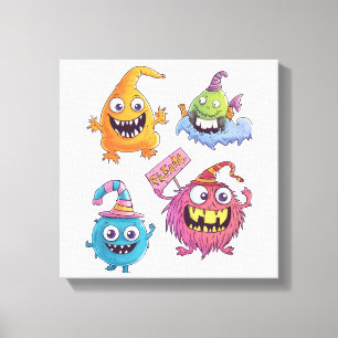 Süßigkeiten-Monster-Parade Leinwanddruck