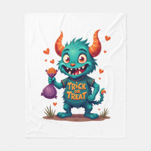 Süßigkeiten-Monster 'Trick or Treat' � Halloween T Fleecedecke