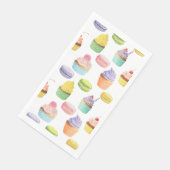 Süßigkeiten Muster Cupcakes und Macaros Napkins Serviette (Ecke)