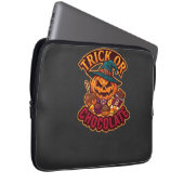 Süßigkeiten oder Saures Halloween-Kürbis-Hexenhut- Laptopschutzhülle (Vorne Rechts)