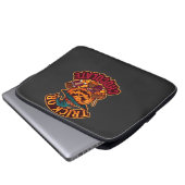 Süßigkeiten oder Saures Halloween-Kürbis-Hexenhut- Laptopschutzhülle (Vorne Knopf)
