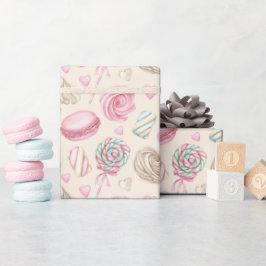 Süßigkeiten Pink-Aquarellmuster Geschenkpapier