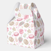 Süßigkeiten Pink-Aquarellmuster Geschenkschachtel (Rückseite)