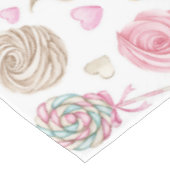 Süßigkeiten Pink-Aquarellmuster Tischdecke (Schrägansicht)