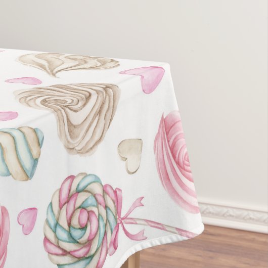 Süßigkeiten Pink-Aquarellmuster Tischdecke (Beispiel)