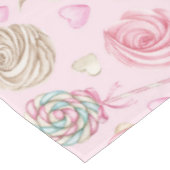 Süßigkeiten Pink-Aquarellmuster Tischdecke (Schrägansicht)