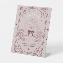 Süßigkeiten Pink Babydusche Sockelschild