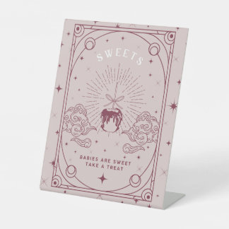 Süßigkeiten Pink Babydusche Sockelschild