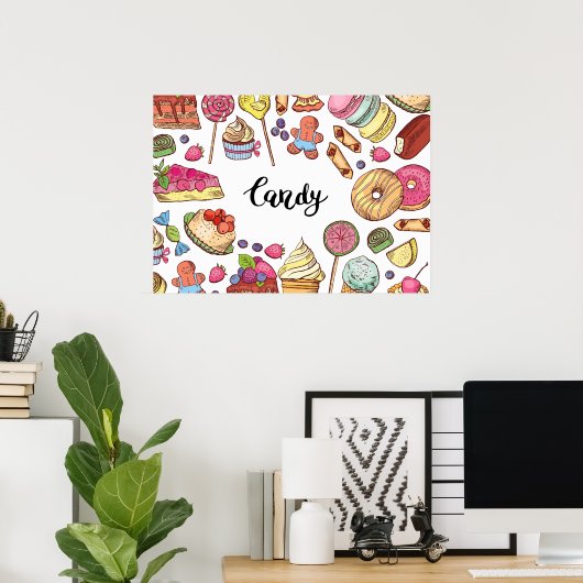 Süßigkeiten Poster (Heimbüro)