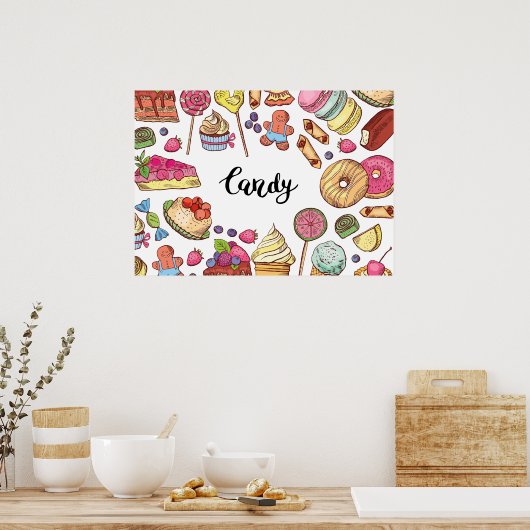 Süßigkeiten Poster (Küche)