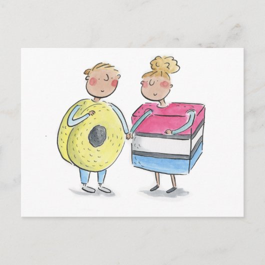 Süßigkeiten Postkarte (Vorderseite)