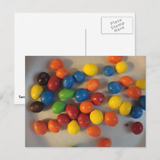 Süßigkeiten Postkarte (Vorne/Hinten)