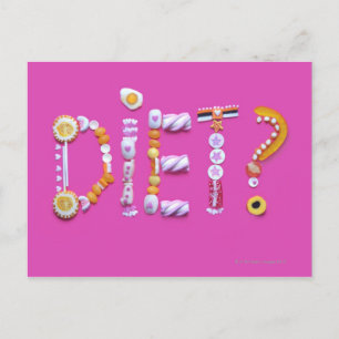 Süßigkeiten Postkarte