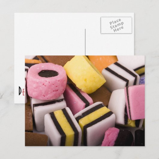 Süßigkeiten Postkarte (Vorne/Hinten)