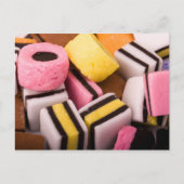 Süßigkeiten Postkarte (Vorderseite)