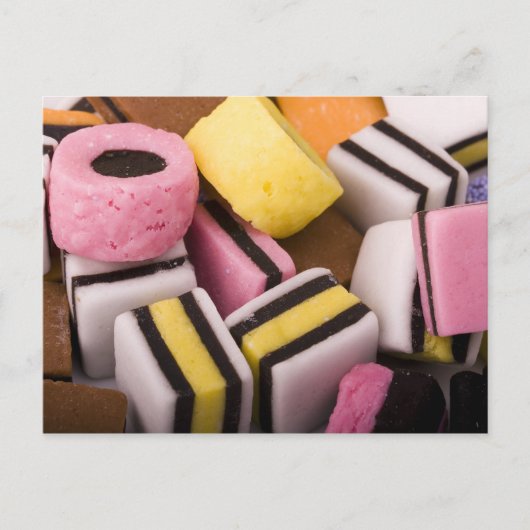 Süßigkeiten Postkarte (Vorderseite)