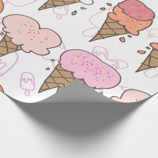 Süßigkeiten - Premium-Eiscreme-Verpackung Geschenkpapier (Ecke)